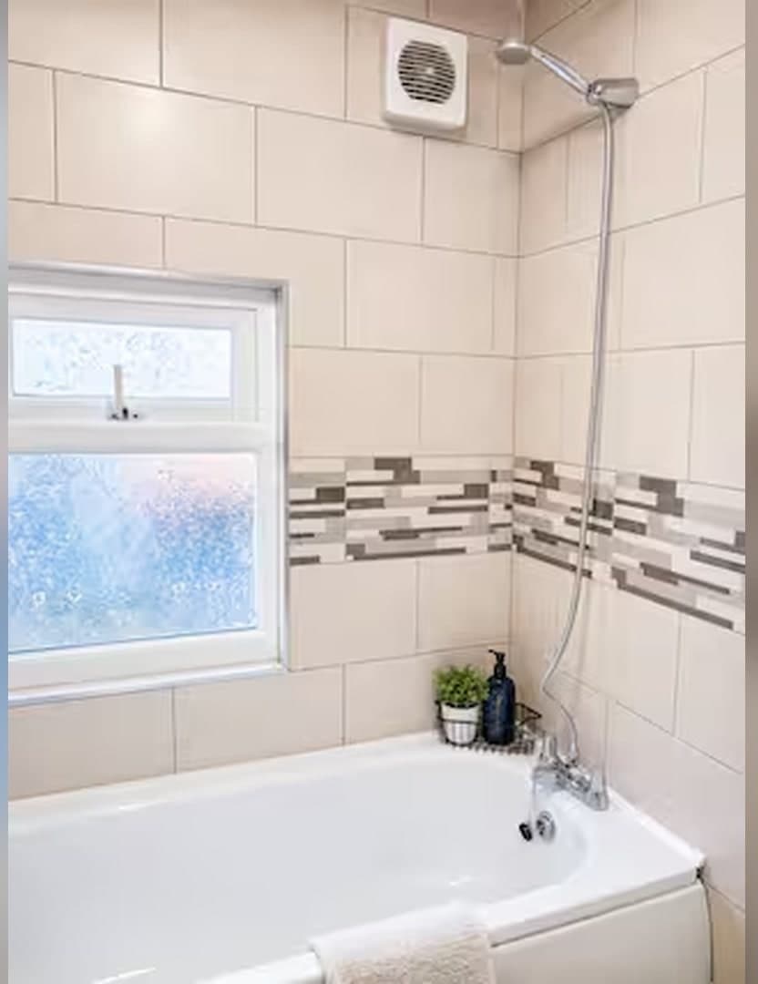 Bathtub with shower
