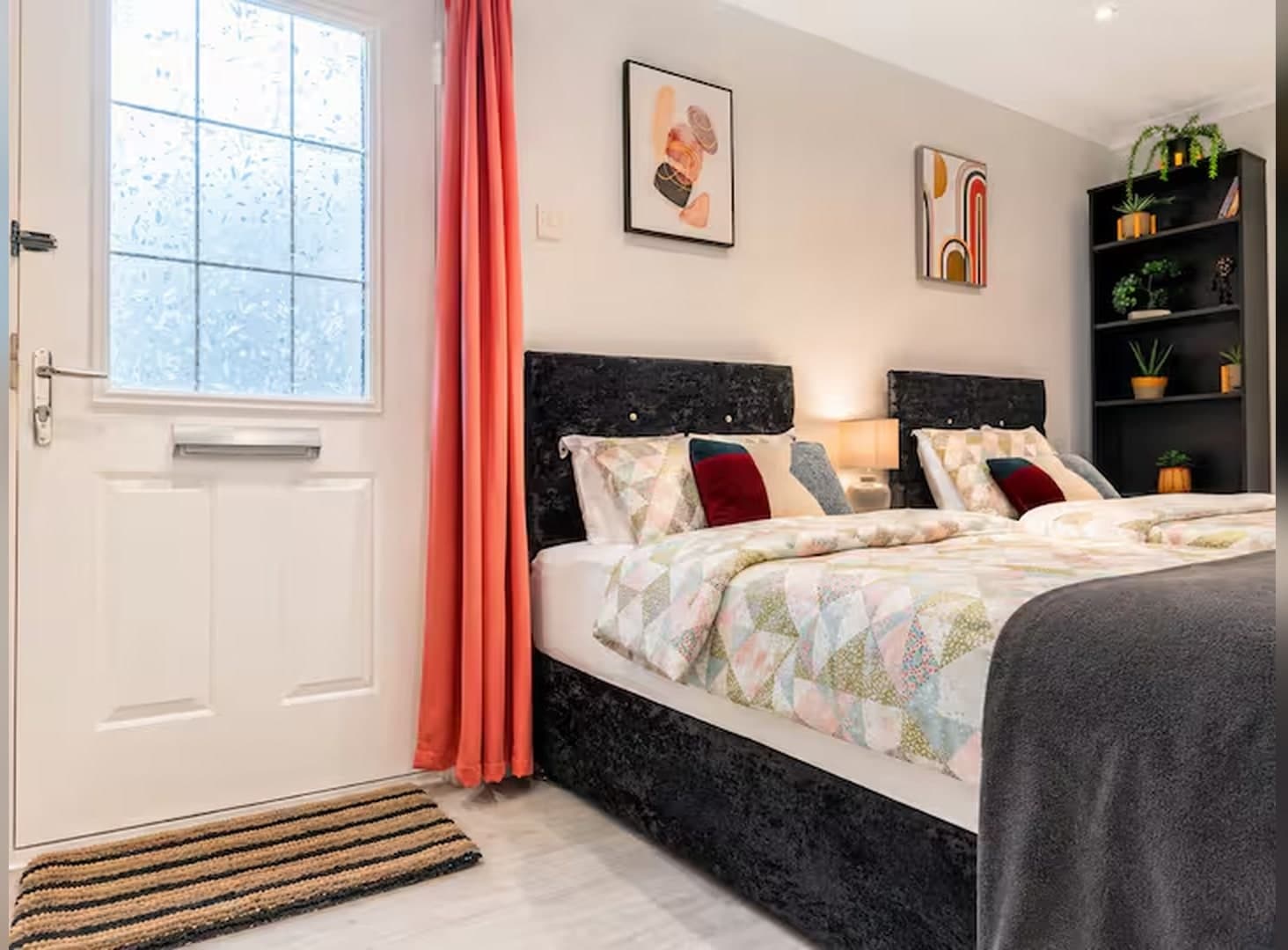 Beds beside the private entrance