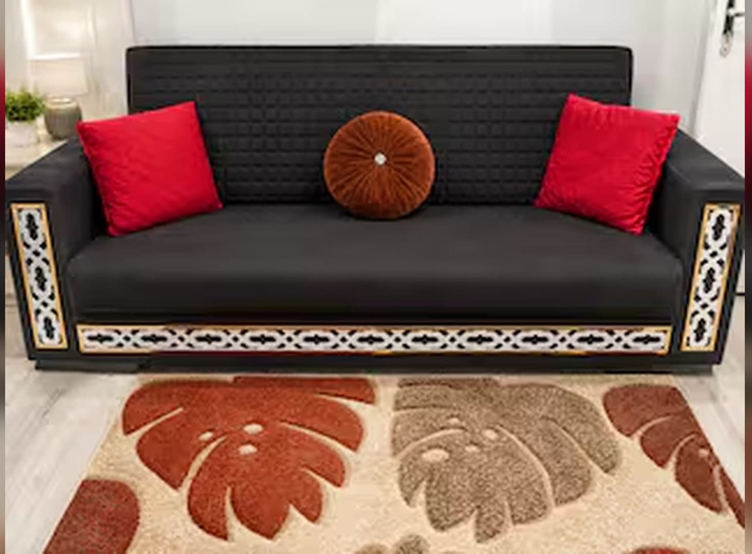 Comfortable sofa with cushions